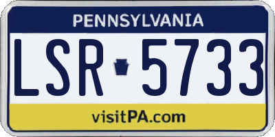 PA license plate LSR5733