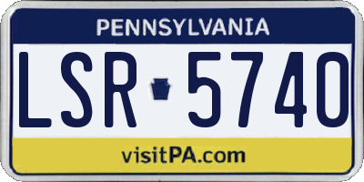 PA license plate LSR5740