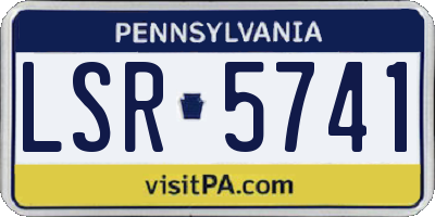 PA license plate LSR5741