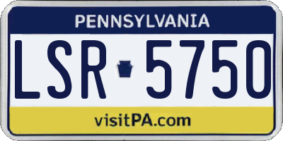 PA license plate LSR5750