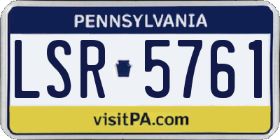 PA license plate LSR5761