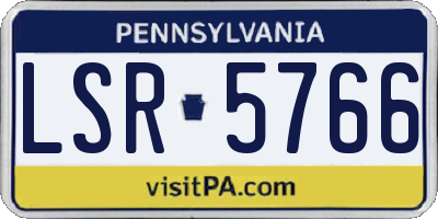 PA license plate LSR5766