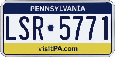 PA license plate LSR5771