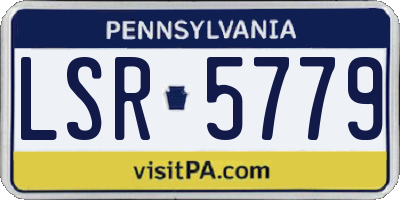 PA license plate LSR5779