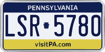 PA license plate LSR5780