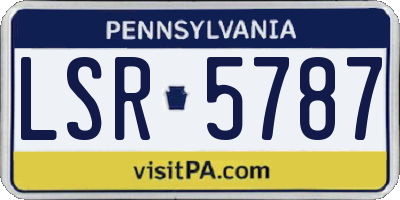 PA license plate LSR5787