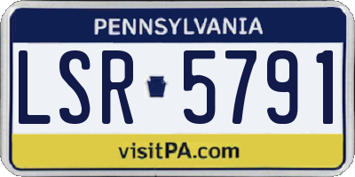 PA license plate LSR5791