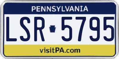 PA license plate LSR5795