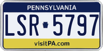 PA license plate LSR5797