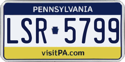 PA license plate LSR5799