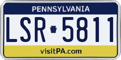 PA license plate LSR5811
