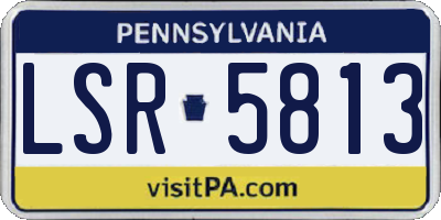 PA license plate LSR5813