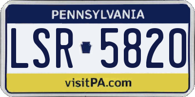 PA license plate LSR5820