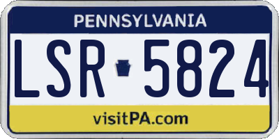 PA license plate LSR5824