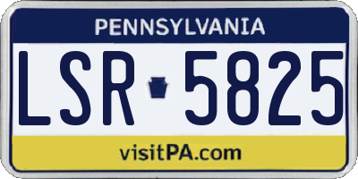 PA license plate LSR5825