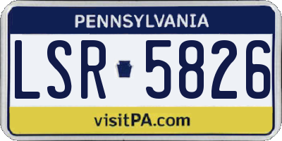 PA license plate LSR5826