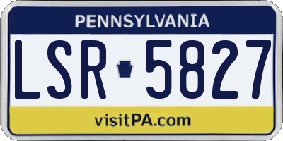 PA license plate LSR5827