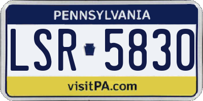 PA license plate LSR5830