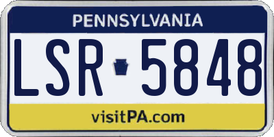 PA license plate LSR5848