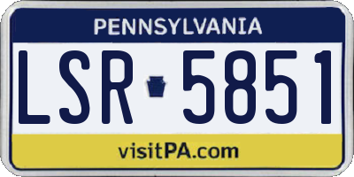 PA license plate LSR5851