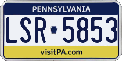 PA license plate LSR5853