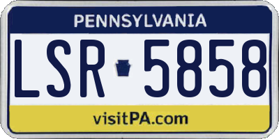 PA license plate LSR5858