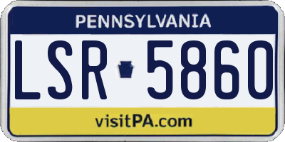 PA license plate LSR5860