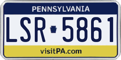 PA license plate LSR5861