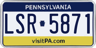 PA license plate LSR5871