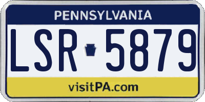 PA license plate LSR5879