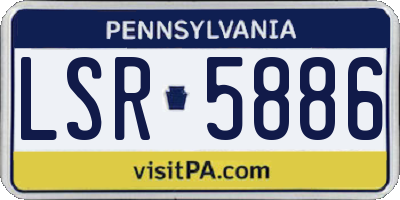 PA license plate LSR5886