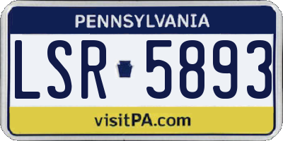 PA license plate LSR5893