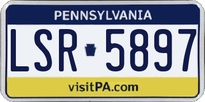 PA license plate LSR5897