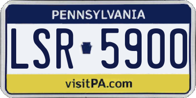 PA license plate LSR5900