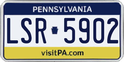 PA license plate LSR5902