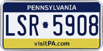 PA license plate LSR5908