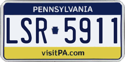 PA license plate LSR5911