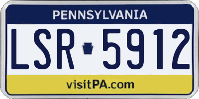 PA license plate LSR5912