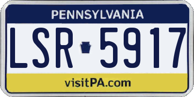 PA license plate LSR5917