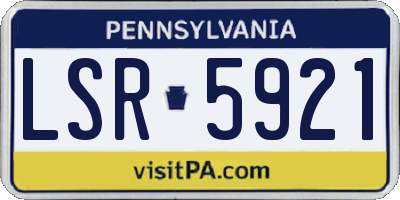 PA license plate LSR5921