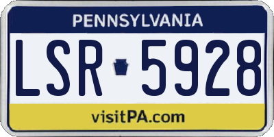 PA license plate LSR5928