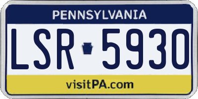 PA license plate LSR5930