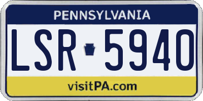 PA license plate LSR5940