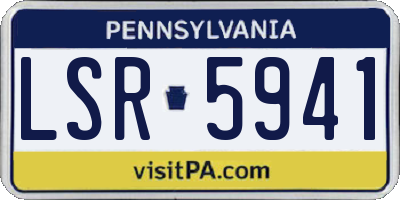 PA license plate LSR5941