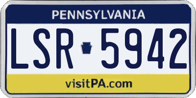 PA license plate LSR5942