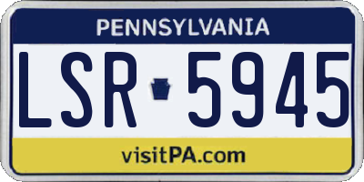 PA license plate LSR5945