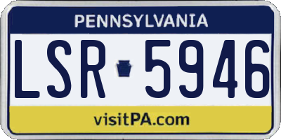 PA license plate LSR5946