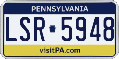 PA license plate LSR5948