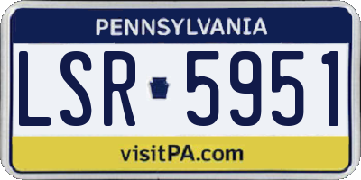 PA license plate LSR5951