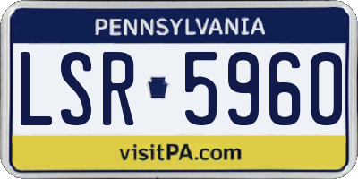 PA license plate LSR5960